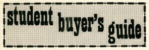 Student Buyer's Guide masthead, October 28, 1971
