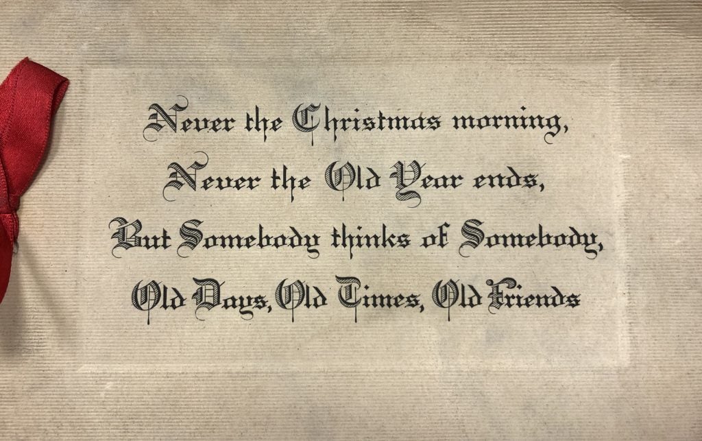 Christmas card, circa 1917
