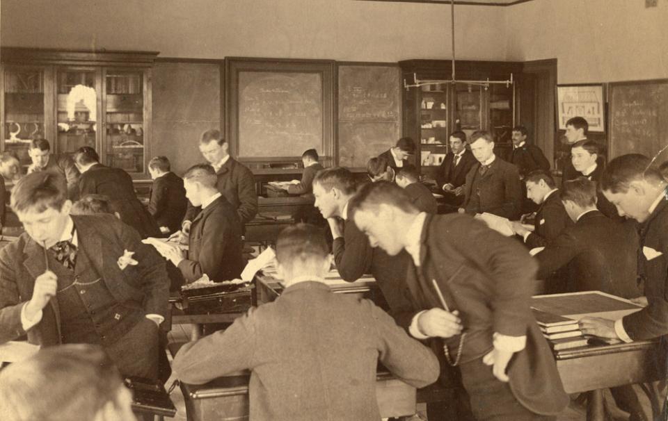 Classroom of students in the Main building.