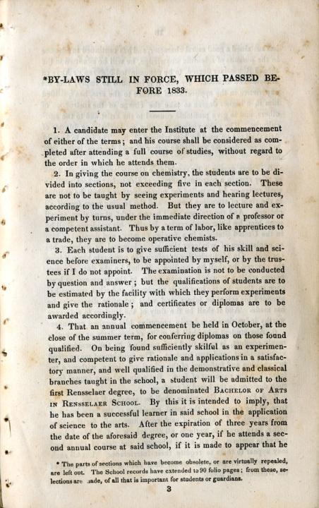 By Laws of the Rensselaer School, 1833 - page 4