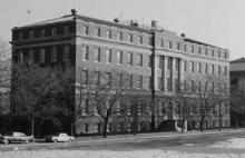 Exterior view of the Ricketts Building, as seen from what would have been the '86 Field (southwestern elevation, date unknown)