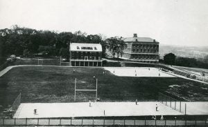 View looking west across the '86 Field