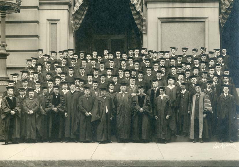 1911_commencement Class of 1911 with Admiral Peary front and center.