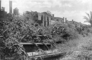 Abandoned French equipment, circa 1890.