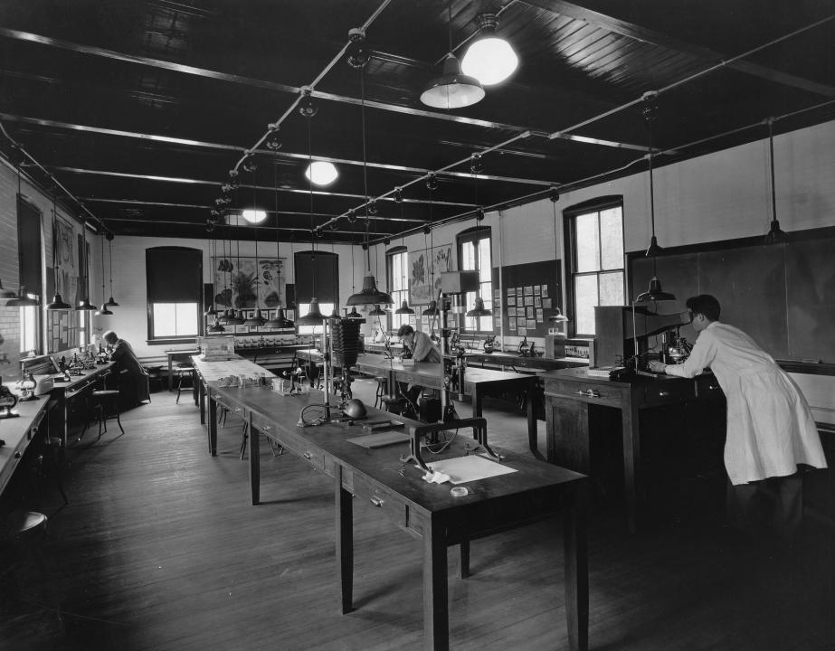 2nd floor laboratory, northeast wing, looking east