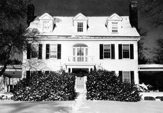 Exterior street view of the Rensselaer President's House on Tibbits Avenue (southern elevation, date unknown)