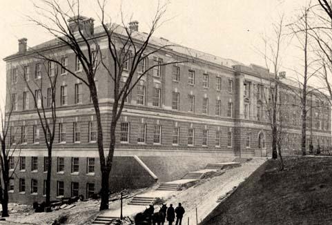 Exterior view of Russell Sage Laboratory (southwest elevation, circa early 1900s)