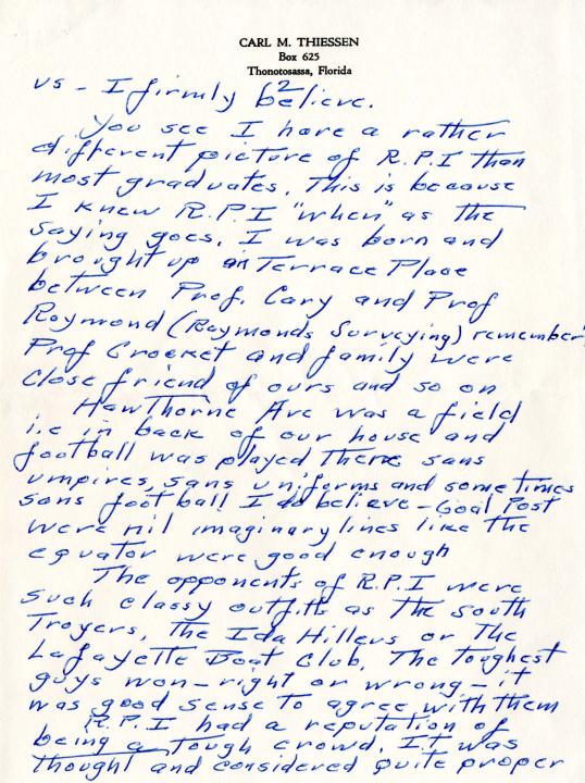 Theissen’s last correspondence to Liver Houston, Page 2.
