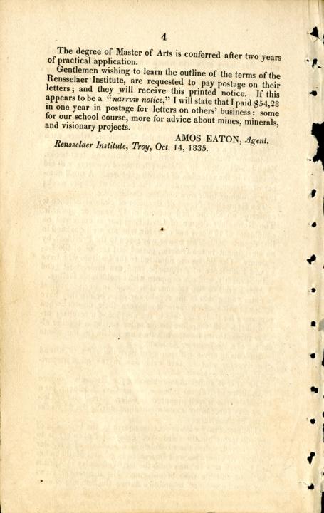 Notice of the Civil Engineering Degree, 1835 - page 4