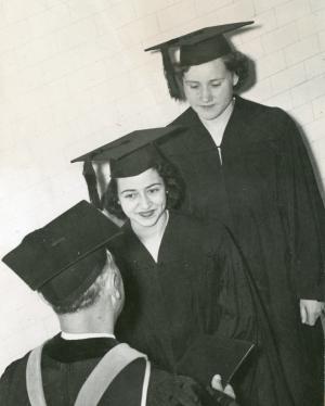 Mary Ellen Rathbun and Lois Graham, 1945
