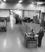 Photograph showing an interior space of the Gaerttner Linear Accelerator (date unknown)