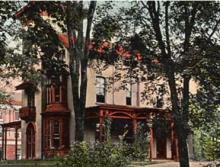 Exterior of original Rensselaer campus dormitory (south-southwest elevation, circa early to mid-1930s)