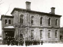 Exterior of the Rensselaer Winslow Building, circa 1866