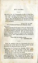 By Laws of the Rensselaer School, 1833 - page 1