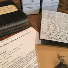 An array of archival and manuscript materials