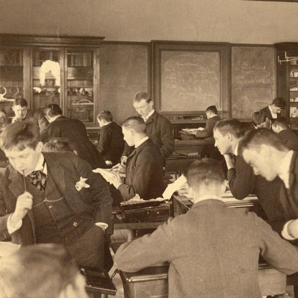 Students in an engineering class